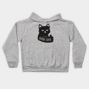 black cat funny Kids Hoodie